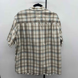 Merrell Men's Size XXL Tan Plaid Short Sleeve Shirt