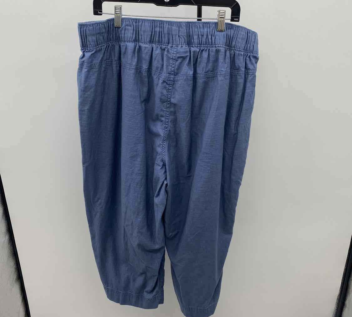 Lane Bryant Women's Size 18 Blue Solid Capris
