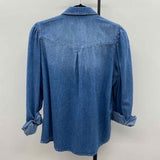 Rails Women's Size M Blue Solid Long Sleeve Shirt