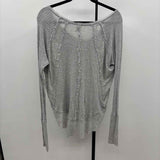 We the Free Women's Size XS Gray Textured Long Sleeve Shirt