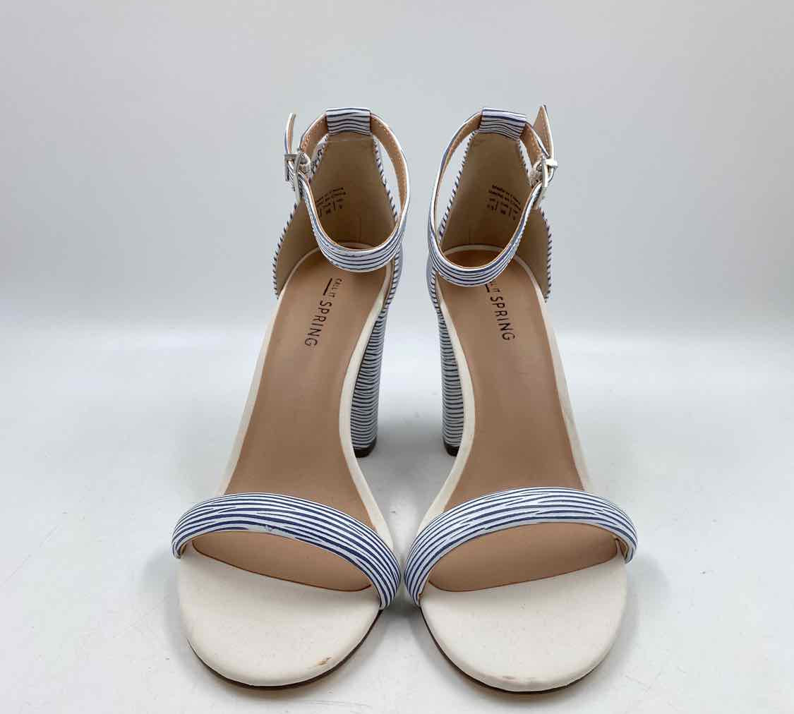 Call it spring Women's Shoe Size 7.5 Charcoal Stripe Heels