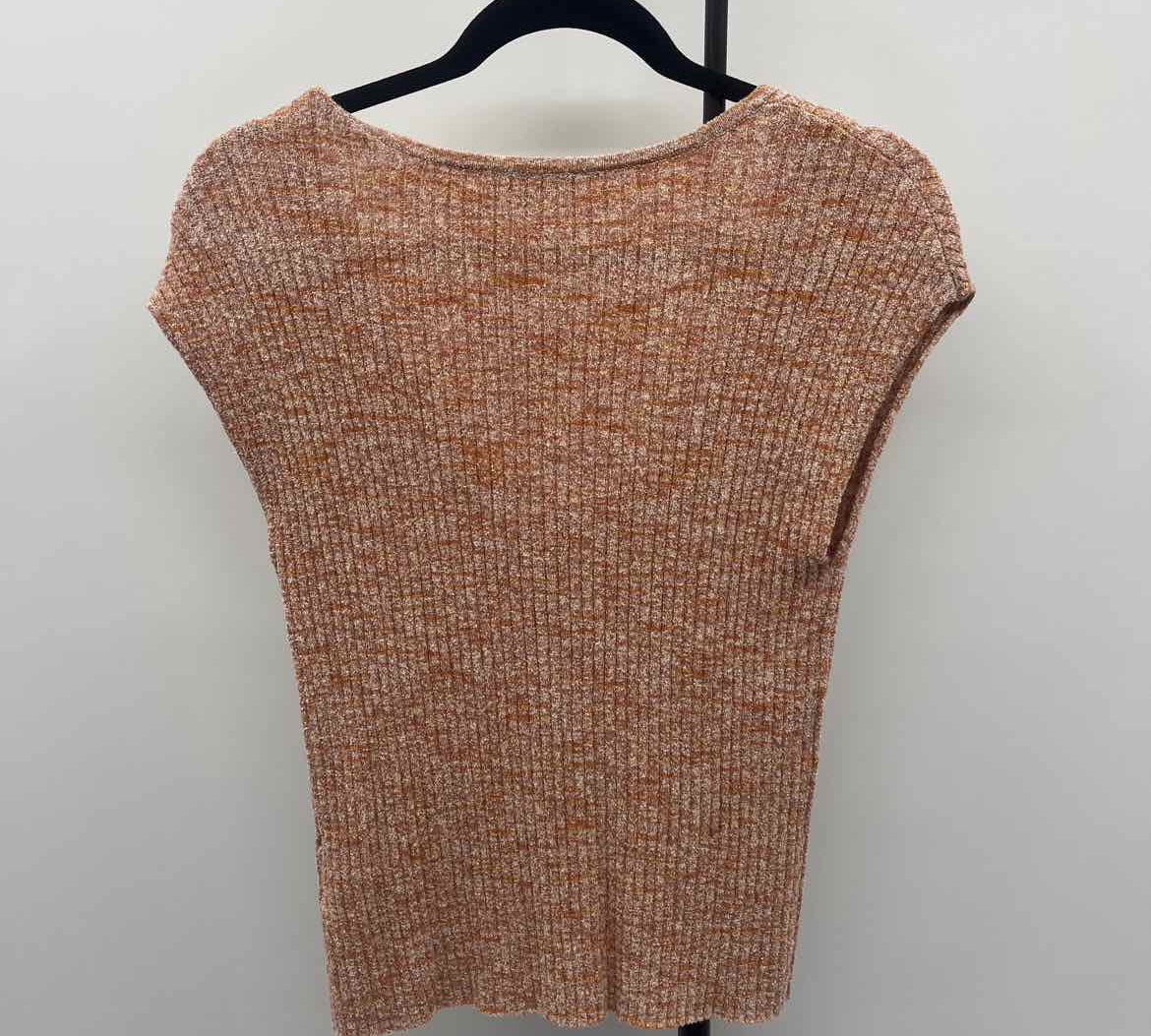 Madewell Junior's Size M Orange Heathered Short Sleeve Shirt