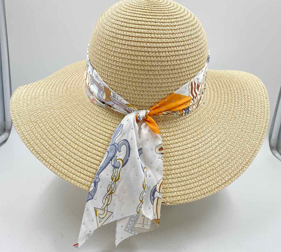 Adrienne Vittadini Women's Natural Equestrian Sun Hat