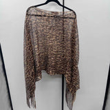 Pretty Angel Women's Size One Size Brown Animal Print Poncho