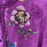 Sundance Women's Size L Magenta Floral Long Sleeve Shirt
