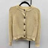 Madewell Junior's Size XS Cream Solid Cardigan