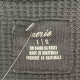 Aerie Junior's Size L Black Waffle Sweatshirt