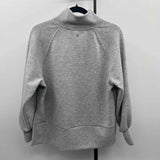 Balance Collection Women's Size S Gray Ribbed Sweatshirt