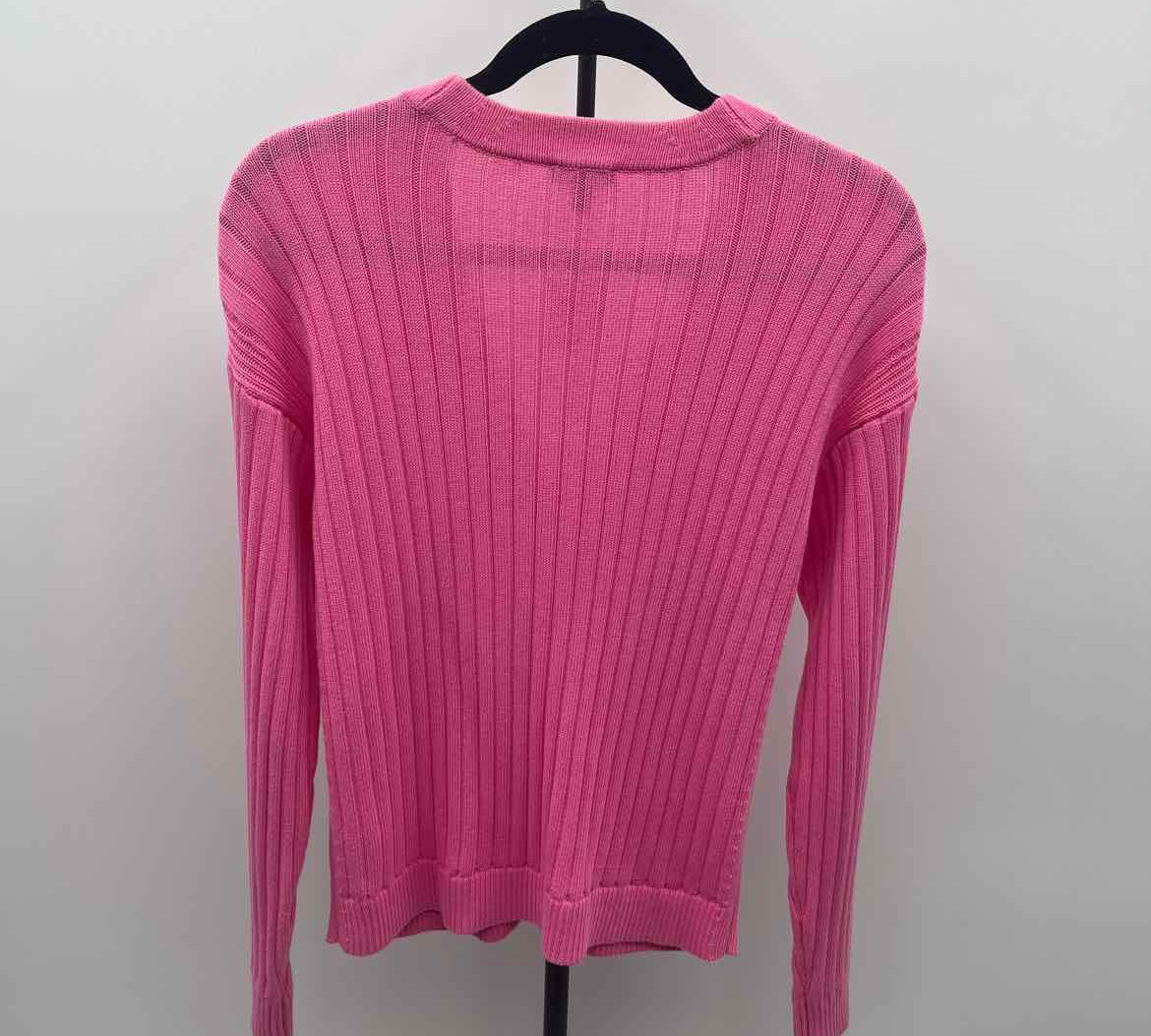 Talbots Women's Size M Pink Ribbed Cardigan
