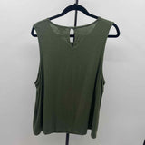 J Crew Women's Size XXL Green Heathered Sleeveless Shirt