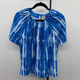 Worthington Women's Size XL Blue lines Short Sleeve Shirt