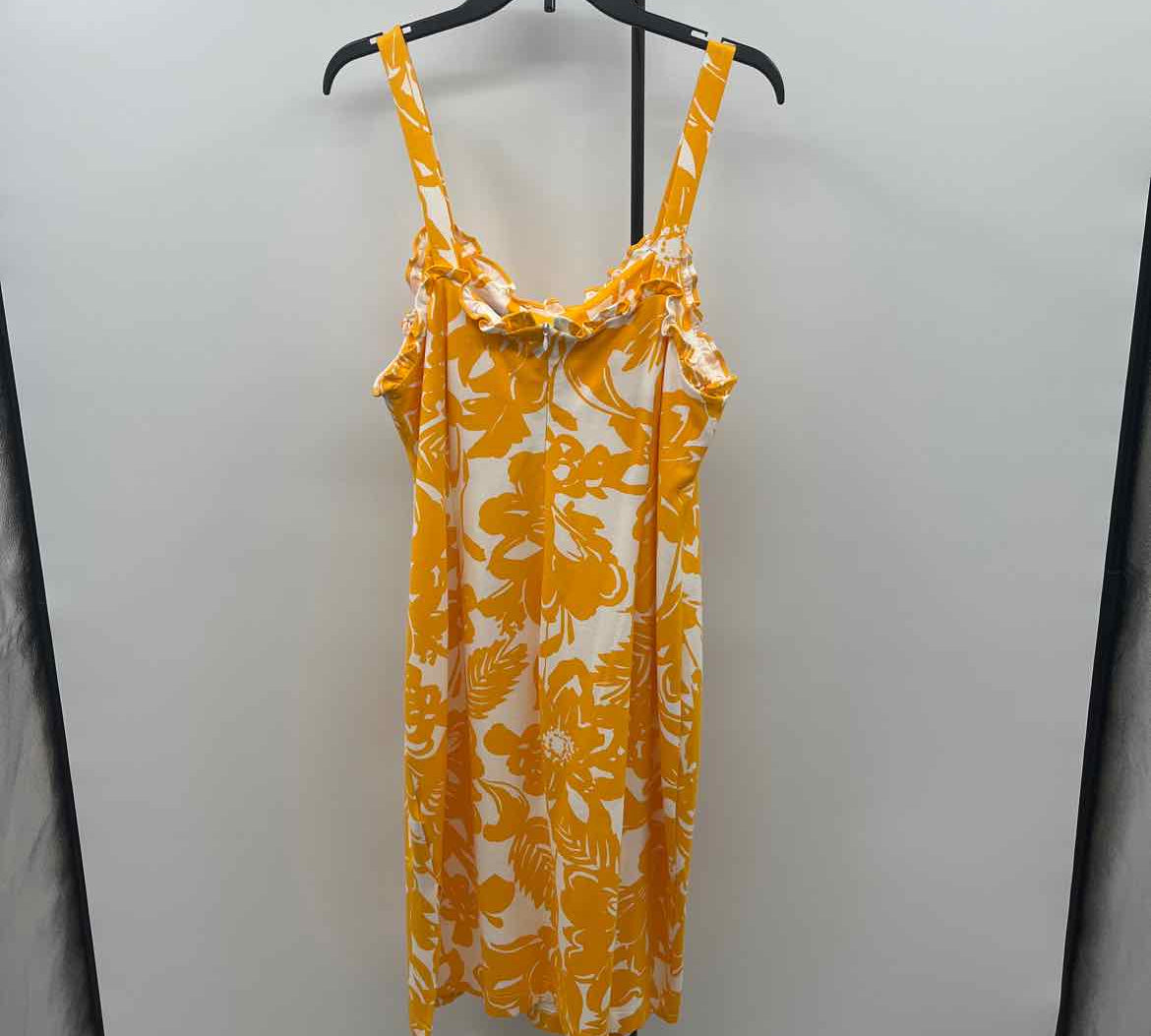 Trina Turk Women's Size 16 Yellow Floral Dress