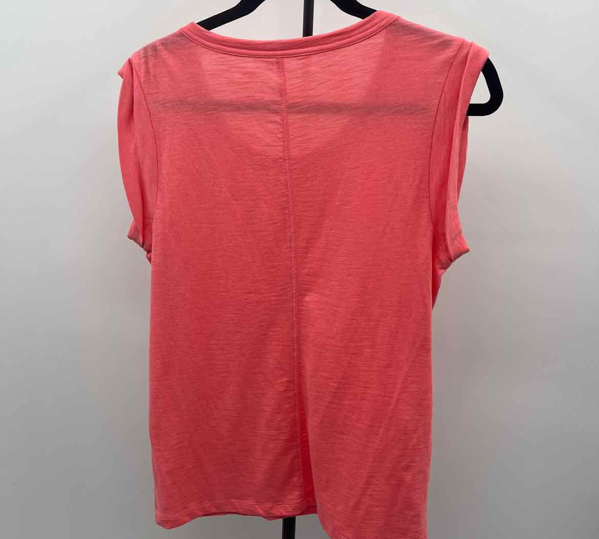 Banana Republic Women's Size S coral Heathered Short Sleeve Shirt