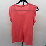Banana Republic Women's Size S coral Heathered Short Sleeve Shirt