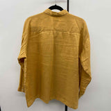 JJill Women's Size L Mustard Yellow Solid Long Sleeve Shirt