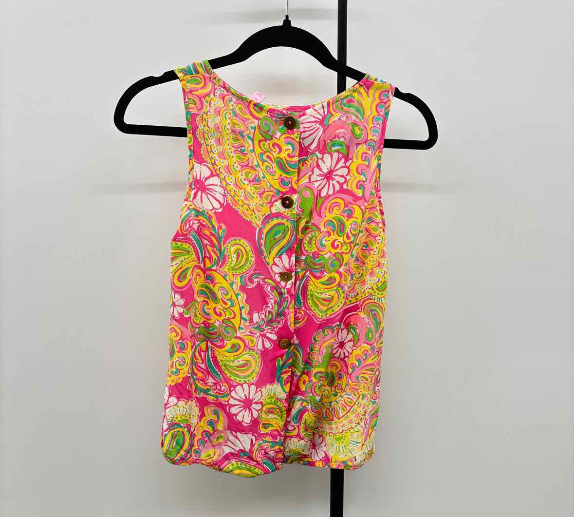 Lilly Pulitzer Women's Size XS Pink Floral Sleeveless Shirt