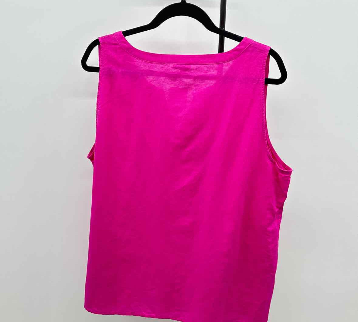 Talbots Women's Size XL Magenta Solid Sleeveless Shirt