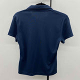 Reebok Women's Size M Navy Solid Short Sleeve Shirt
