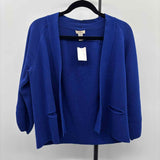 Chico's Women's Size M Royal Blue Textured Cardigan