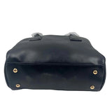 NWT NEW LONDON FOG Black Vegan Leather Handled Satchel Bag Purse