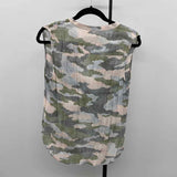 DKNY Women's Size S Green Camoflage Sleeveless Shirt