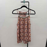 Knox Rose Women's Size L Peach medallion Sleeveless Shirt