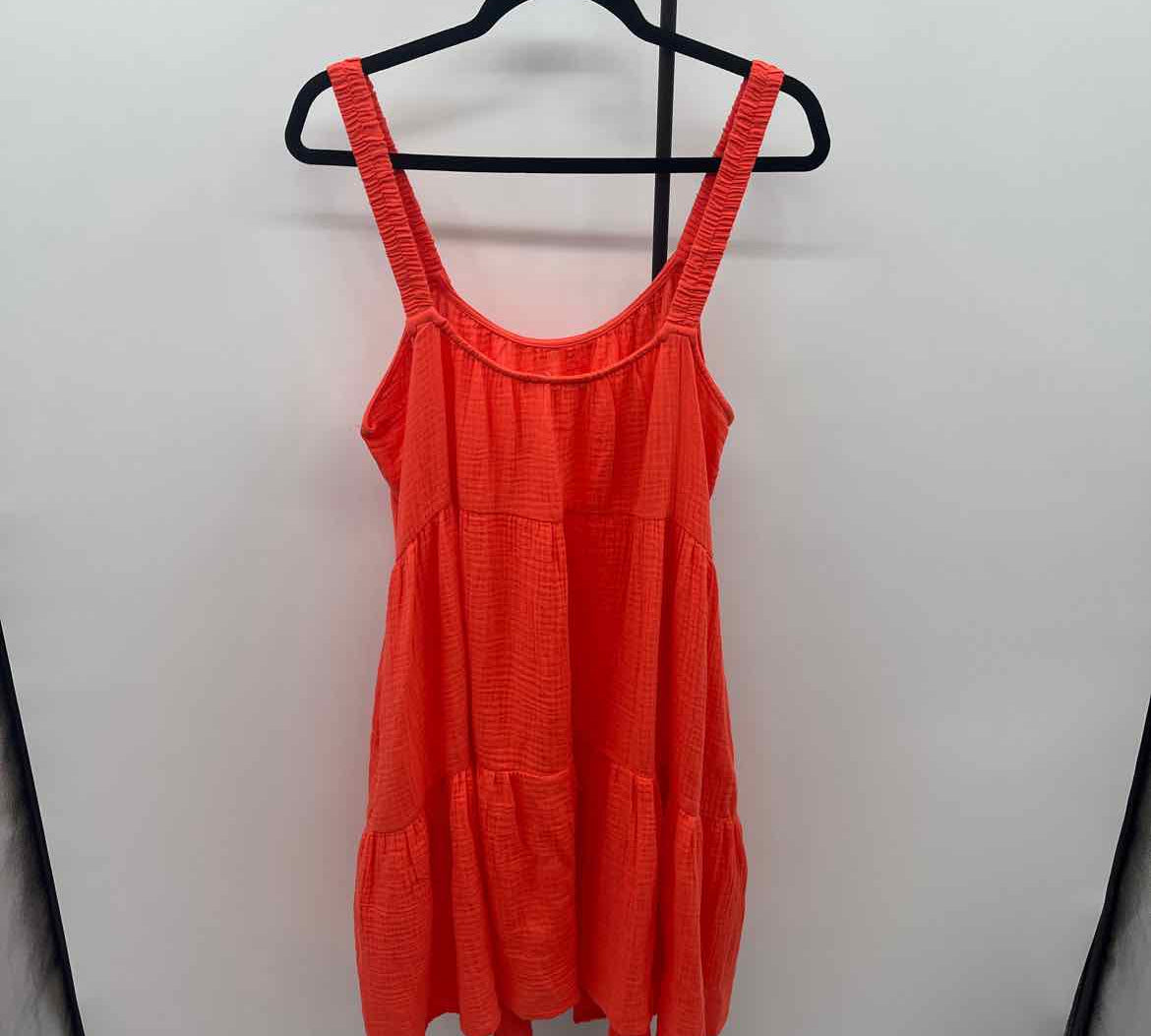 Marine Layer Women's Size 14 Orange Textured Dress
