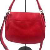 KATE SPADE NY Red Pebble Leather JACKSON Medium Flap Front Crossbody Purse
