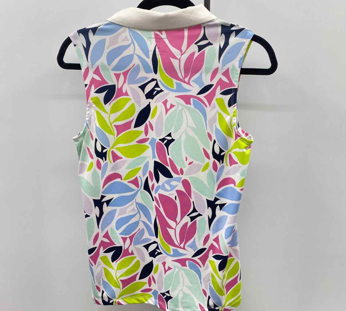 Tommy Bahama Women's Size M White Floral Sleeveless Shirt