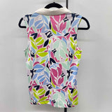 Tommy Bahama Women's Size M White Floral Sleeveless Shirt