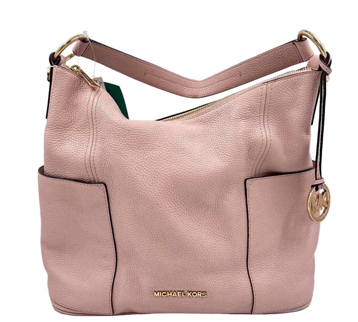 MICHAEL KORS Pink Nude Pebbled Leather ANITA Shoulder Bag Purse