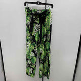 White House Black Market Women's Size 14P Green Floral Pants