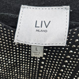 Liv Women's Size L Black Beaded Sweater