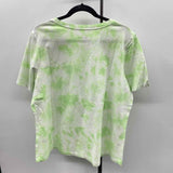 Denim & Co Women's Size 1X Green Tie Dye Short Sleeve Shirt