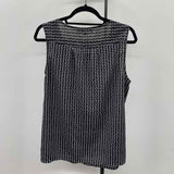 Loft Women's Size L Black Spotted Sleeveless Shirt