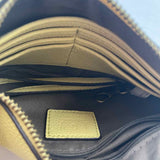 JOY SUSAN Yellow Pebble Vegan Leather Wallet Purse w/Wristlet & Crossbody Straps