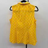 Talbots Women's Size L Yellow dotted Sleeveless Shirt