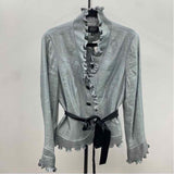 Adrianna Papell Women's Size M Gray Shimmer Jacket