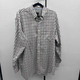 Jos. A. Bank Men's Size L White Checkered Long Sleeve Shirt