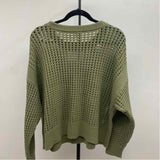 Old Navy Junior's Size XL Green Open Weave Sweater