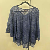 Chico's Women's Size S/M Navy Lace Poncho