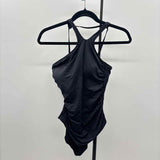 Holipick Women's Size XL Black Solid Swimsuit - 1 Piece
