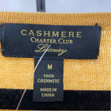 Charter Club Women's Size M Yellow Solid Sweater