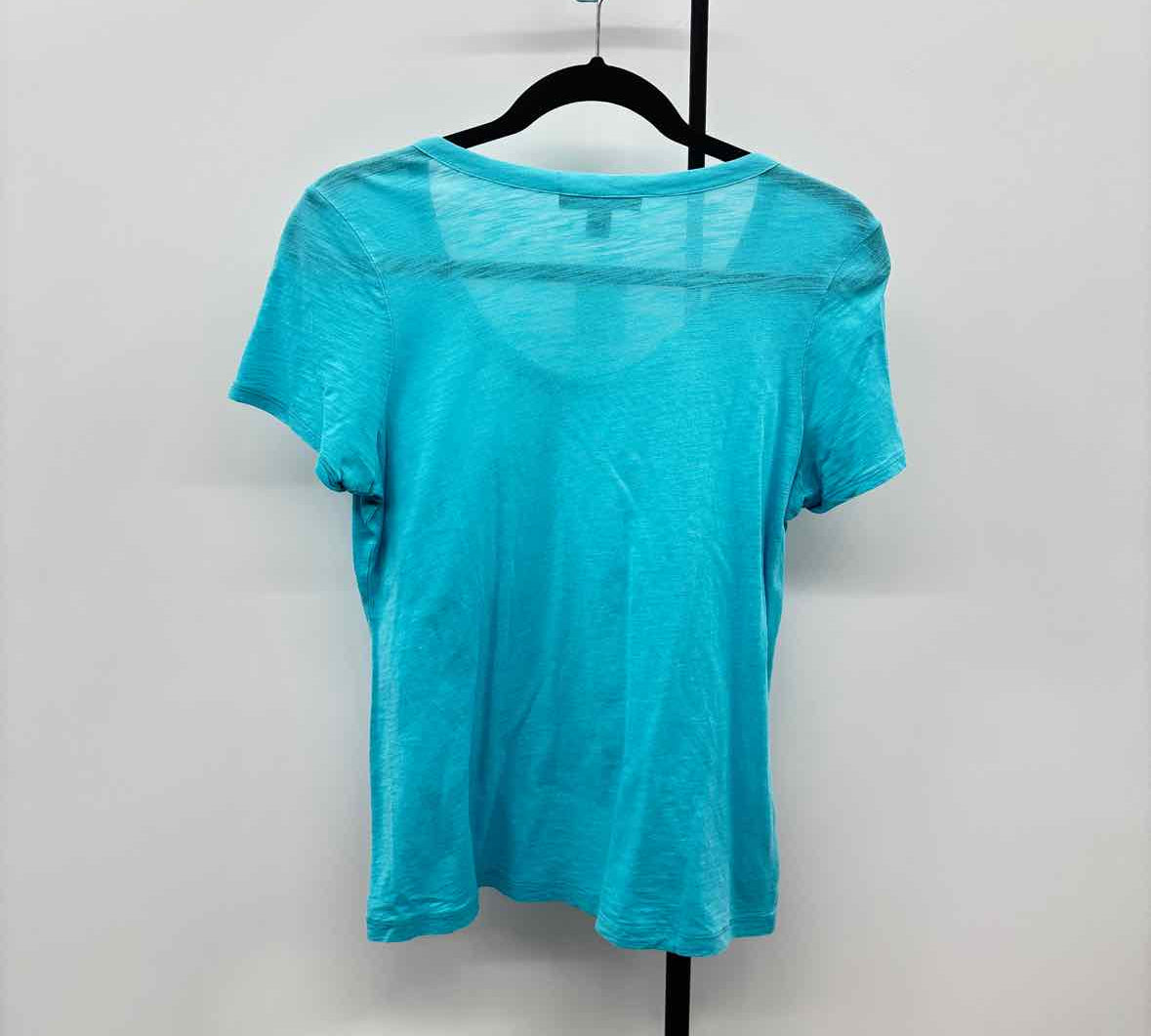 Tommy Bahama Women's Size S Turquoise Heathered Short Sleeve Shirt