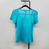 Tommy Bahama Women's Size S Turquoise Heathered Short Sleeve Shirt