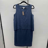purejill Women's Size 6 Navy Solid Dress