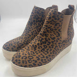 J/Slides Women's Shoe Size 7 Brown Animal Print Boots