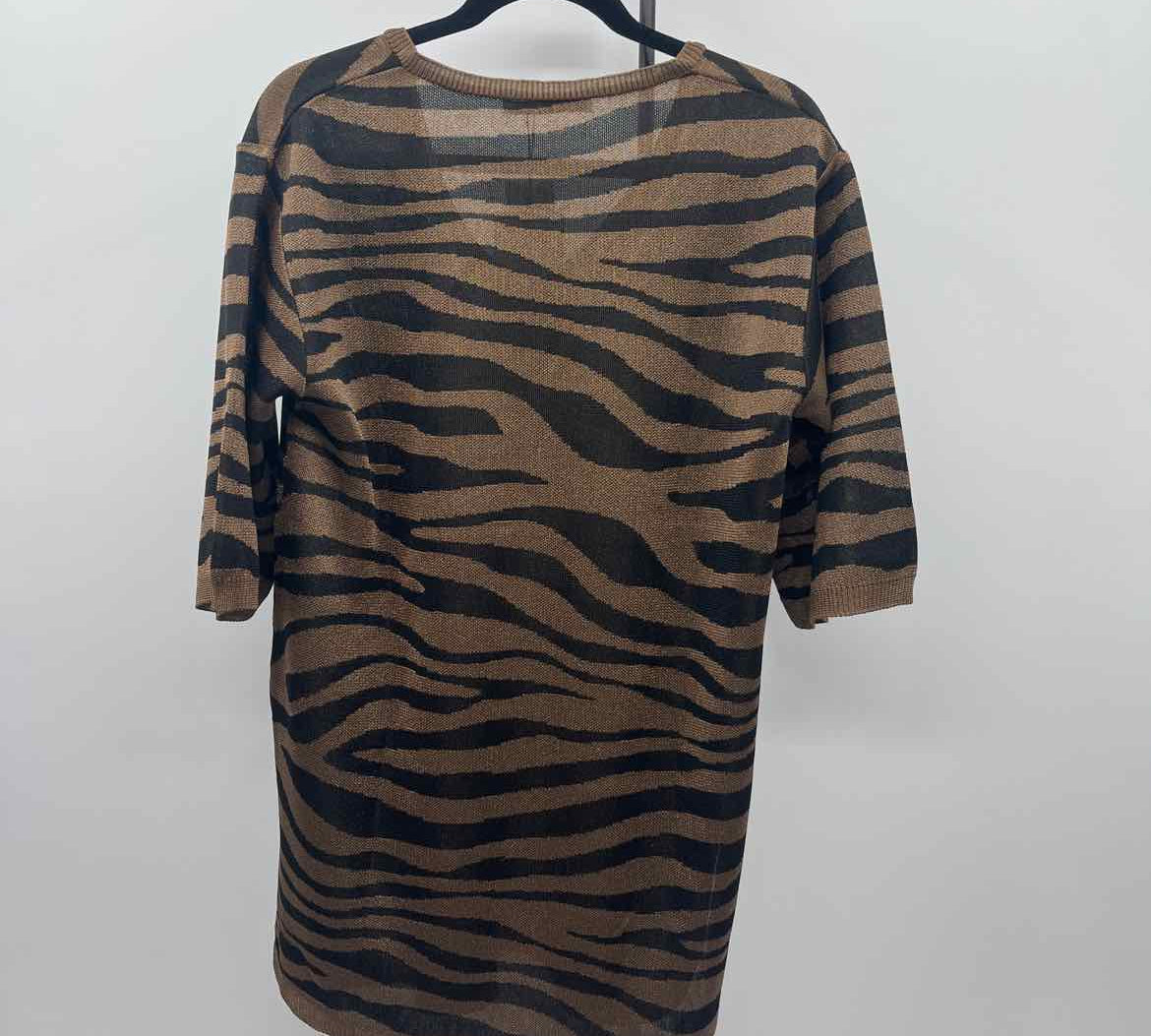 Zara Junior's Size S Brown Zebra Sweater