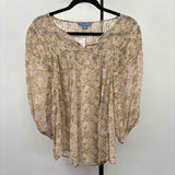 Lil Women's Size M Green Paisley Long Sleeve Shirt