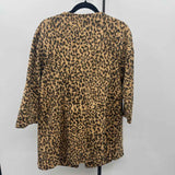 Carol Anderson Women's Size M Tan Leopard Cardigan